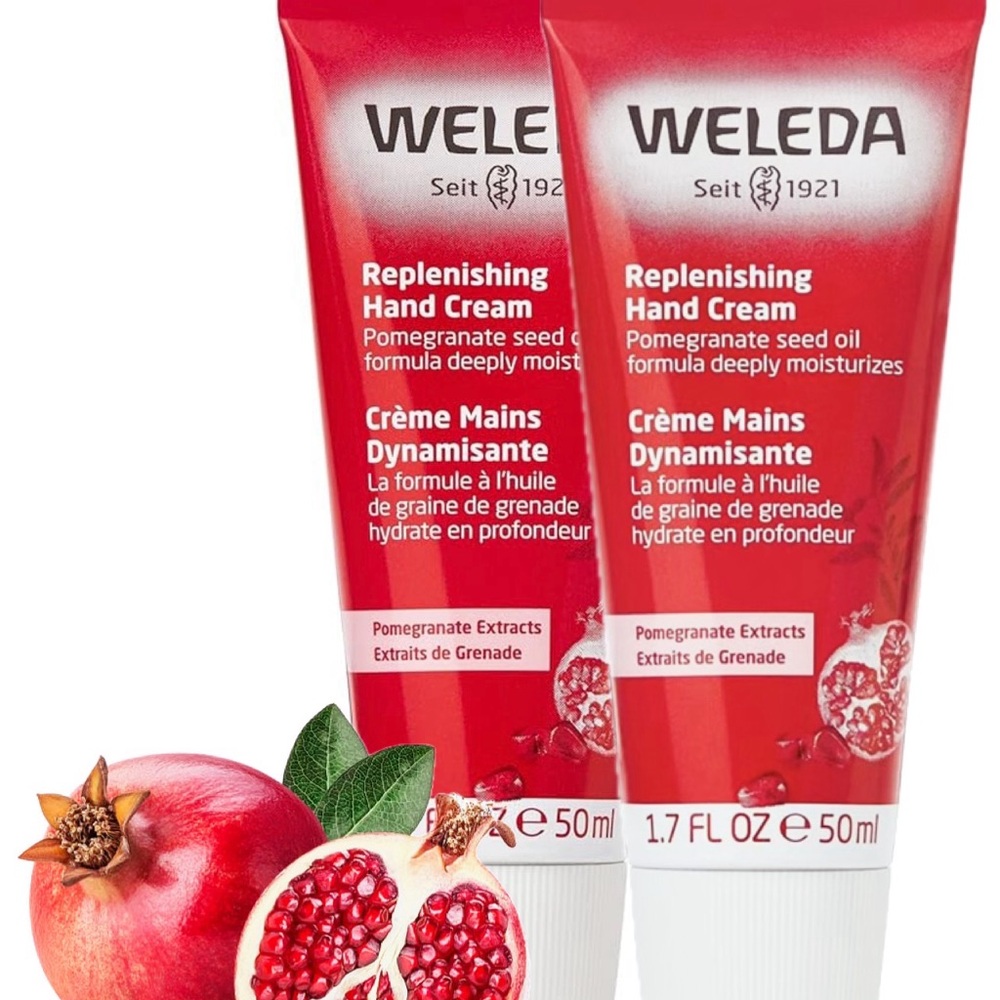 Weleda Replenishing Hand Cream Pomegranate Extracts 1.7oz/50 ml(2 Packs)Exp 5/26
